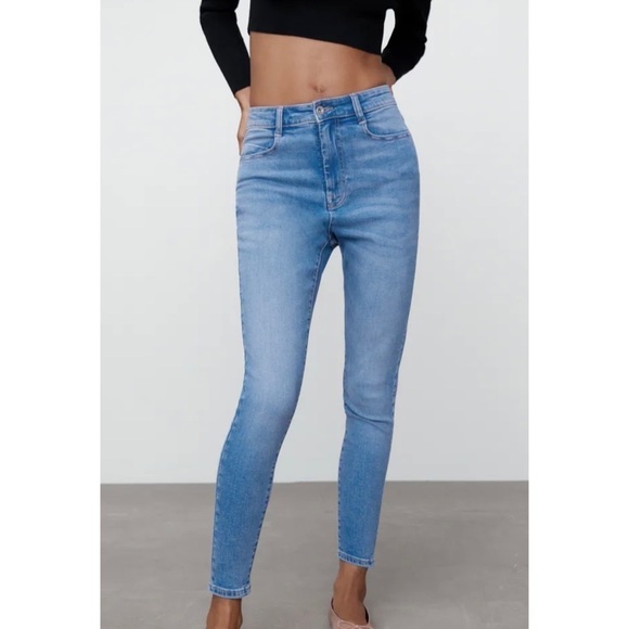 Zara Z1975 High Rise Skinny Medium Wash Jeans - Picture 2 of 10